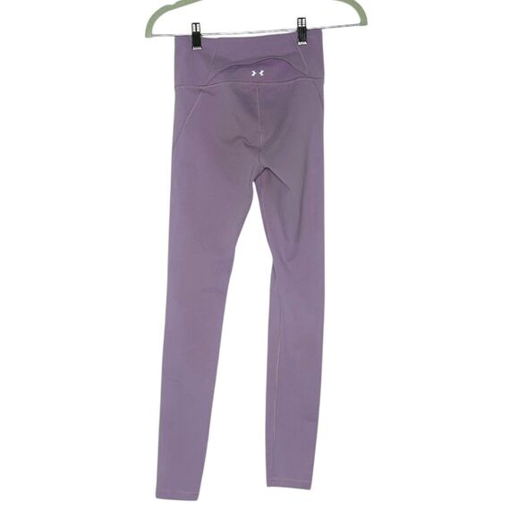 UNDER ARMOUR Leggings Women's Size XS Purple UA Ankle Pants Lilac Gym Run Yoga - Picture 2 of 5
